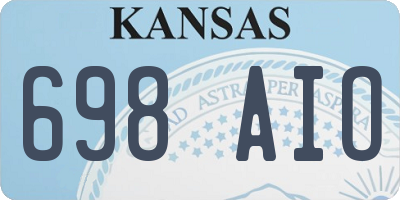 KS license plate 698AIO