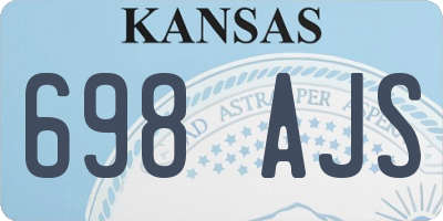 KS license plate 698AJS