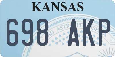 KS license plate 698AKP