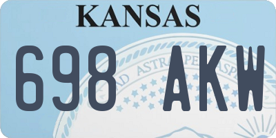 KS license plate 698AKW