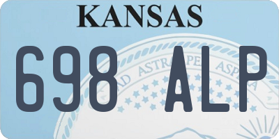 KS license plate 698ALP