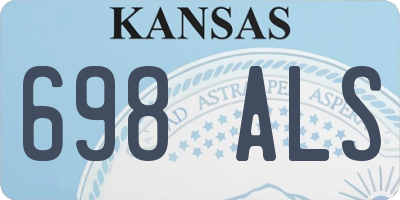 KS license plate 698ALS