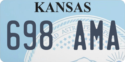 KS license plate 698AMA