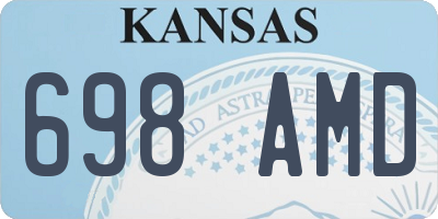 KS license plate 698AMD