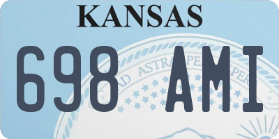KS license plate 698AMI
