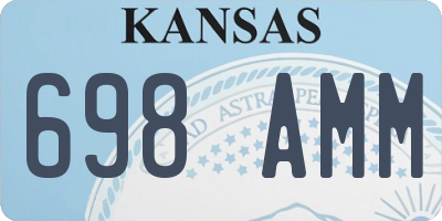 KS license plate 698AMM