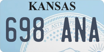 KS license plate 698ANA