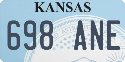 KS license plate 698ANE