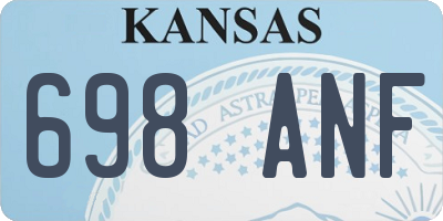 KS license plate 698ANF