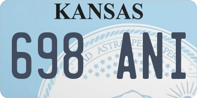 KS license plate 698ANI