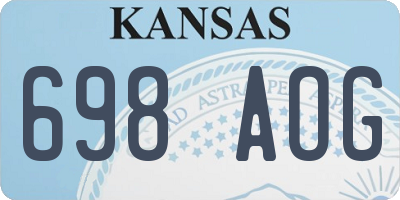 KS license plate 698AOG