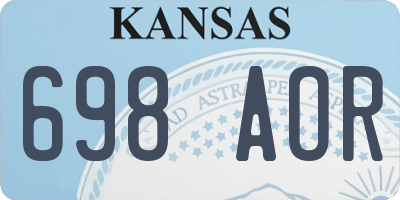 KS license plate 698AOR