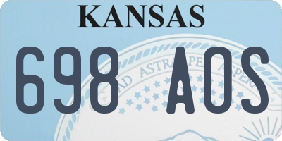 KS license plate 698AOS
