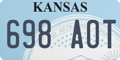 KS license plate 698AOT