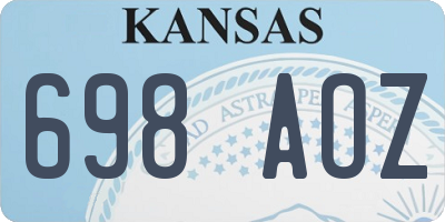 KS license plate 698AOZ
