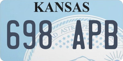 KS license plate 698APB