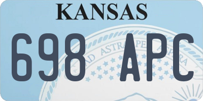 KS license plate 698APC