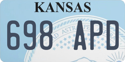 KS license plate 698APD