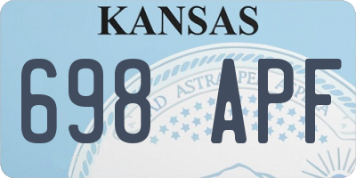 KS license plate 698APF