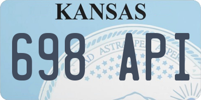 KS license plate 698API