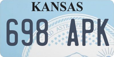 KS license plate 698APK