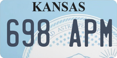KS license plate 698APM