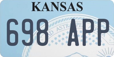 KS license plate 698APP