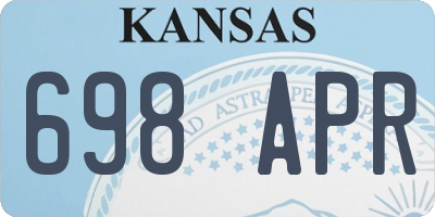 KS license plate 698APR