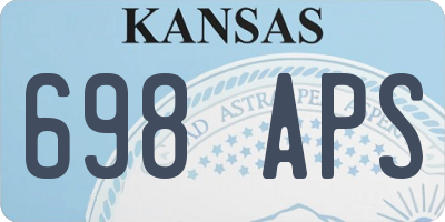 KS license plate 698APS