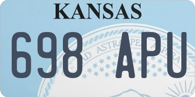 KS license plate 698APU