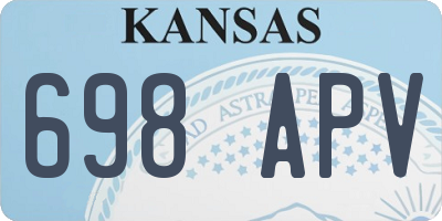 KS license plate 698APV