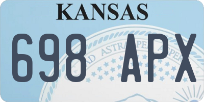 KS license plate 698APX