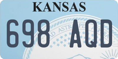 KS license plate 698AQD