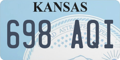 KS license plate 698AQI