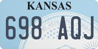 KS license plate 698AQJ