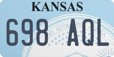 KS license plate 698AQL