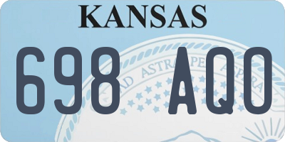 KS license plate 698AQO