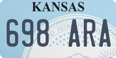KS license plate 698ARA