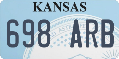 KS license plate 698ARB