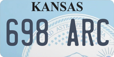 KS license plate 698ARC