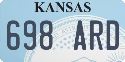 KS license plate 698ARD