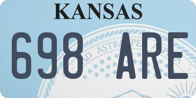 KS license plate 698ARE