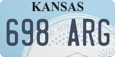 KS license plate 698ARG