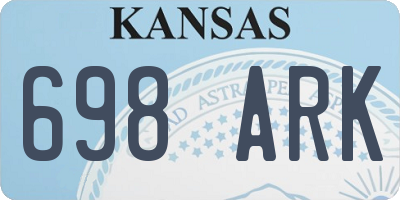 KS license plate 698ARK