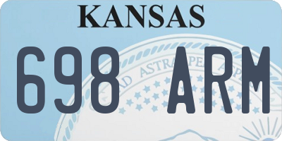 KS license plate 698ARM