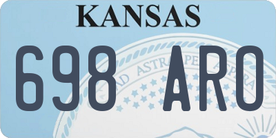KS license plate 698ARO