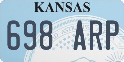 KS license plate 698ARP