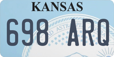 KS license plate 698ARQ