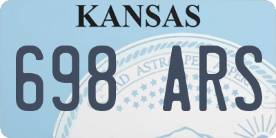 KS license plate 698ARS