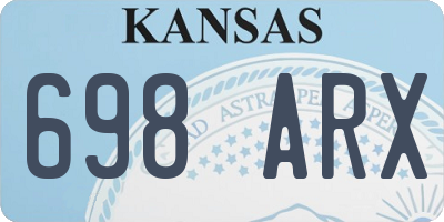 KS license plate 698ARX
